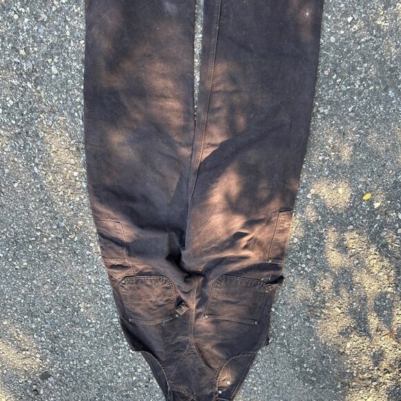 **Carhartt Brown Overalls R06 DKB 32 x 32  Mens Workwear - Picture 3 of 4